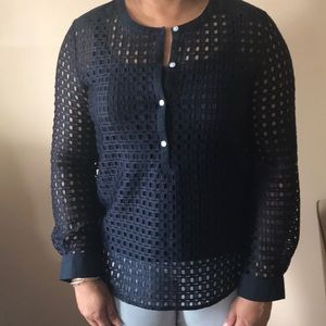 Banana Republic Navy top with camisole underneath